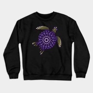 Purple Turtle Aboriginal Crewneck Sweatshirt